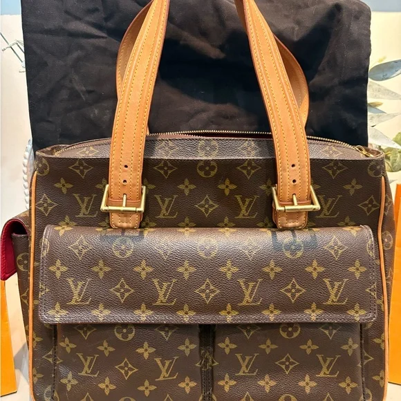 Authentic Vintage Louis Vuitton Brown Monogram Shoulder Bag - Picture 2 of 16